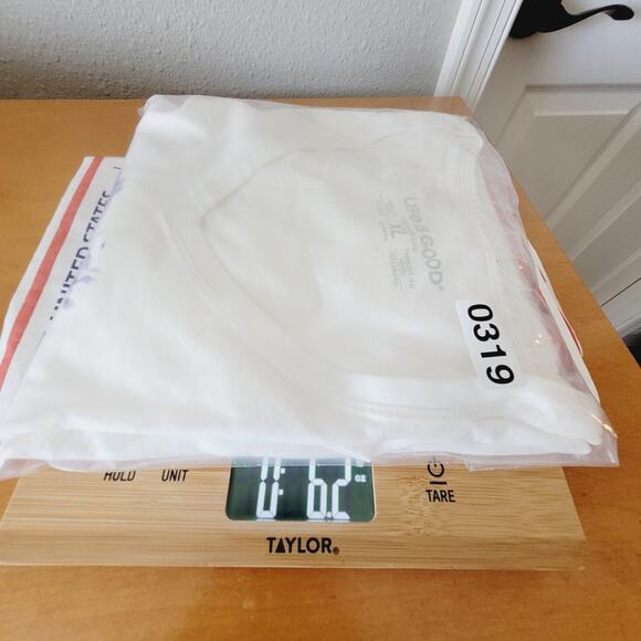 Life Is Good Shirt Womens XL White Crusher Lite Beach Rainbow Pride Graphic Tee - Picture 9 of 9